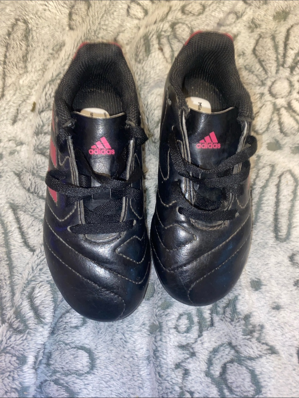 adidas Kids Black and Pink Athletic Sneakers